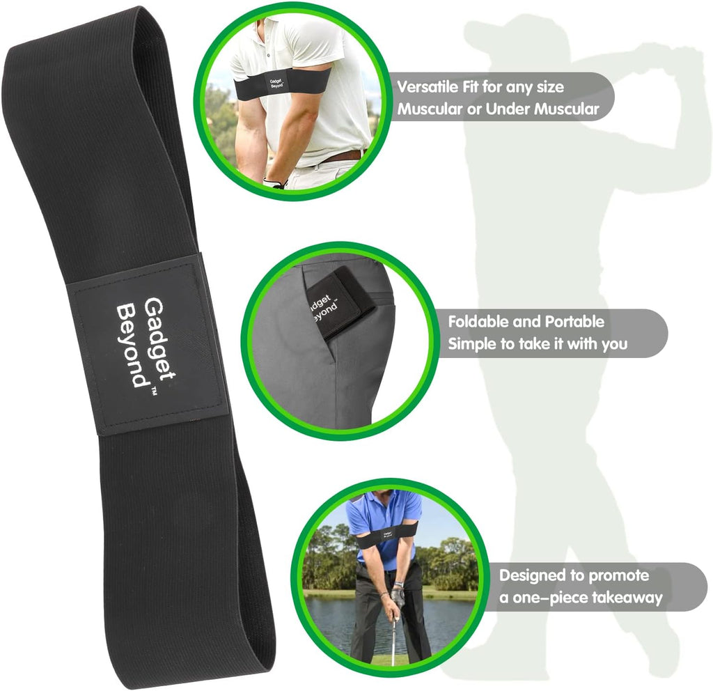 Golf Swing Training Aid, Swing Correcting Arm Band Golf Arm Training Aid Black, Golf Swing Aids Training,Golf Swing Trainer