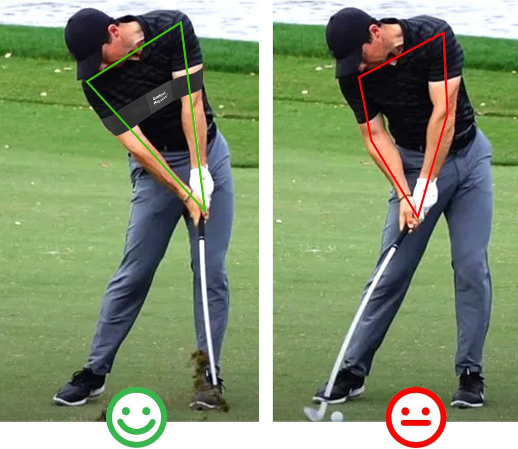 Golf Swing Training Aid, Swing Correcting Arm Band Golf Arm Training Aid Black, Golf Swing Aids Training,Golf Swing Trainer